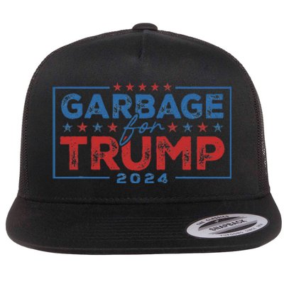 Proud Maga Garbage For Trump Supporter Gift Flat Bill Trucker Hat