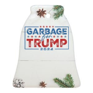 Proud Maga Garbage For Trump Supporter Gift Ceramic Bell Ornament