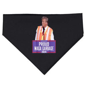 Proud Maga Garbage For Trump 2024 Trump Supporter USA-Made Doggie Bandana