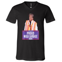 Proud Maga Garbage For Trump 2024 Trump Supporter V-Neck T-Shirt