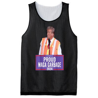 Proud Maga Garbage For Trump 2024 Trump Supporter Mesh Reversible Basketball Jersey Tank