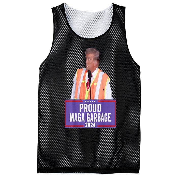 Proud Maga Garbage For Trump 2024 Trump Supporter Mesh Reversible Basketball Jersey Tank