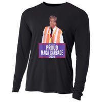 Proud Maga Garbage For Trump 2024 Trump Supporter Cooling Performance Long Sleeve Crew