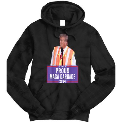 Proud Maga Garbage For Trump 2024 Trump Supporter Tie Dye Hoodie