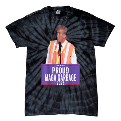 Proud Maga Garbage For Trump 2024 Trump Supporter Tie-Dye T-Shirt