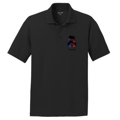 Patriot Mom Gift PosiCharge RacerMesh Polo