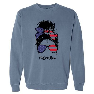 Patriot Mom Gift Garment-Dyed Sweatshirt