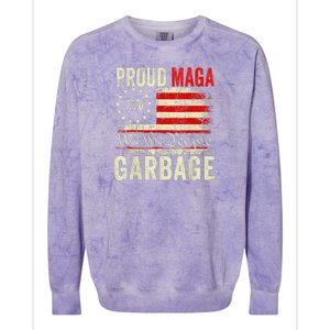 Proud Maga Garbage Make American Garbage Great Again Colorblast Crewneck Sweatshirt