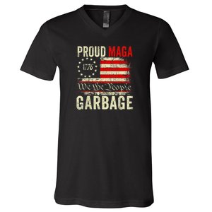 Proud Maga Garbage Make American Garbage Great Again V-Neck T-Shirt