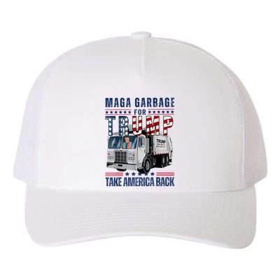 Proud Maga Garbage Trump Supporter Trump Garbage Truck Yupoong Adult 5-Panel Trucker Hat