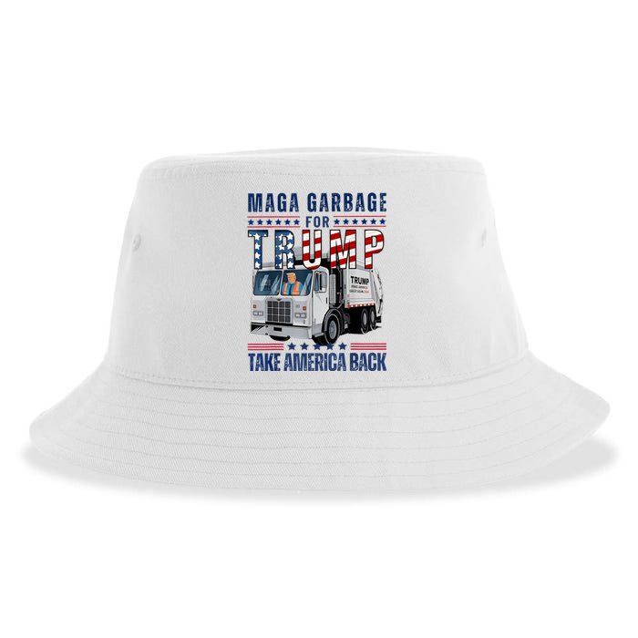 Proud Maga Garbage Trump Supporter Trump Garbage Truck Sustainable Bucket Hat