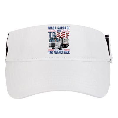 Proud Maga Garbage Trump Supporter Trump Garbage Truck Adult Drive Performance Visor