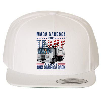 Proud Maga Garbage Trump Supporter Trump Garbage Truck Wool Snapback Cap