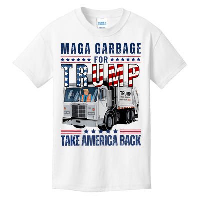 Proud Maga Garbage Trump Supporter Trump Garbage Truck Kids T-Shirt