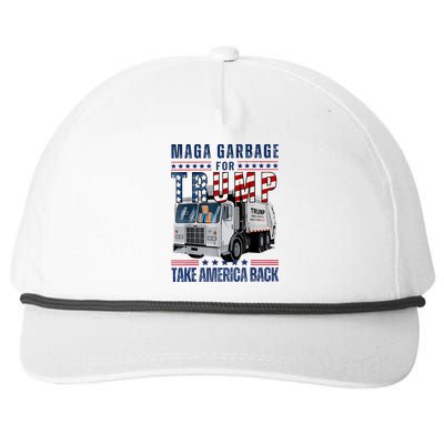 Proud Maga Garbage Trump Supporter Trump Garbage Truck Snapback Five-Panel Rope Hat