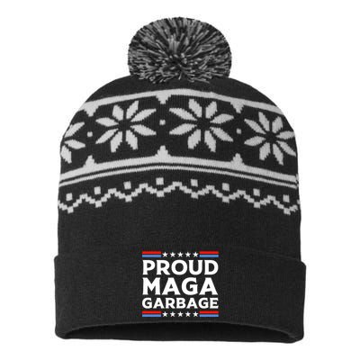 Proud Maga Garbage USA-Made Snowflake Beanie