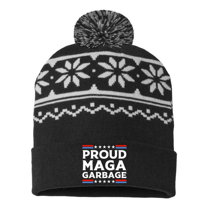 Proud Maga Garbage USA-Made Snowflake Beanie