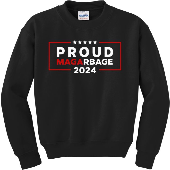 Proud Maga Garbage Trump Supporter Kids Sweatshirt