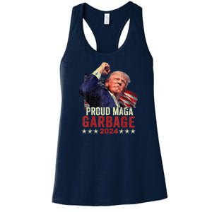 Proud Maga Garbage Trump Supporter Women's Racerback Tank