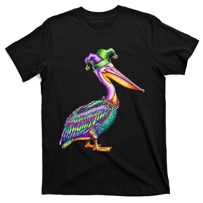 Pelican Mardi Gras Carnival Animal Lover T-Shirt