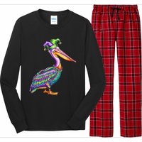 Pelican Mardi Gras Carnival Animal Lover Long Sleeve Pajama Set