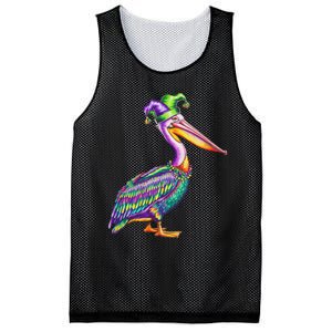 Pelican Mardi Gras Carnival Animal Lover Mesh Reversible Basketball Jersey Tank