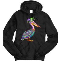 Pelican Mardi Gras Carnival Animal Lover Tie Dye Hoodie