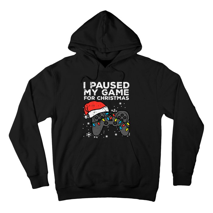 Paused My Game Christmas Gamer Xmas Hoodie