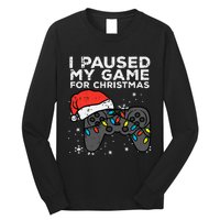 Paused My Game Christmas Gamer Xmas Long Sleeve Shirt