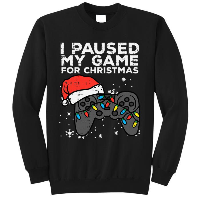 Paused My Game Christmas Gamer Xmas Sweatshirt