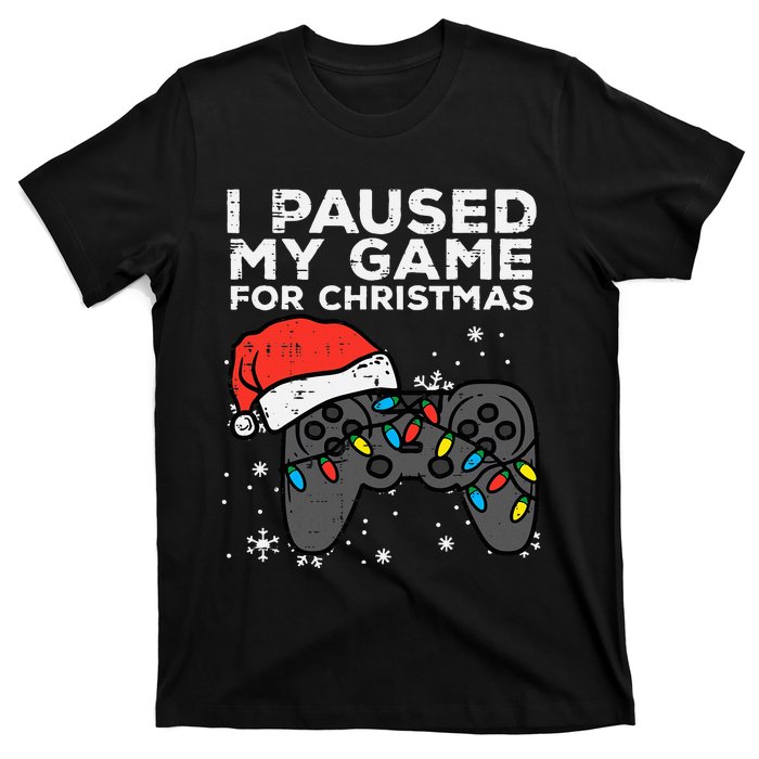 Paused My Game Christmas Gamer Xmas T-Shirt