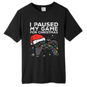 Paused My Game Christmas Gamer Xmas Tall Fusion ChromaSoft Performance T-Shirt