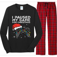 Paused My Game Christmas Gamer Xmas Long Sleeve Pajama Set