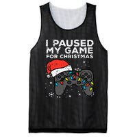 Paused My Game Christmas Gamer Xmas Mesh Reversible Basketball Jersey Tank