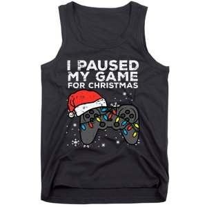 Paused My Game Christmas Gamer Xmas Tank Top