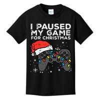 Paused My Game Christmas Gamer Xmas Kids T-Shirt