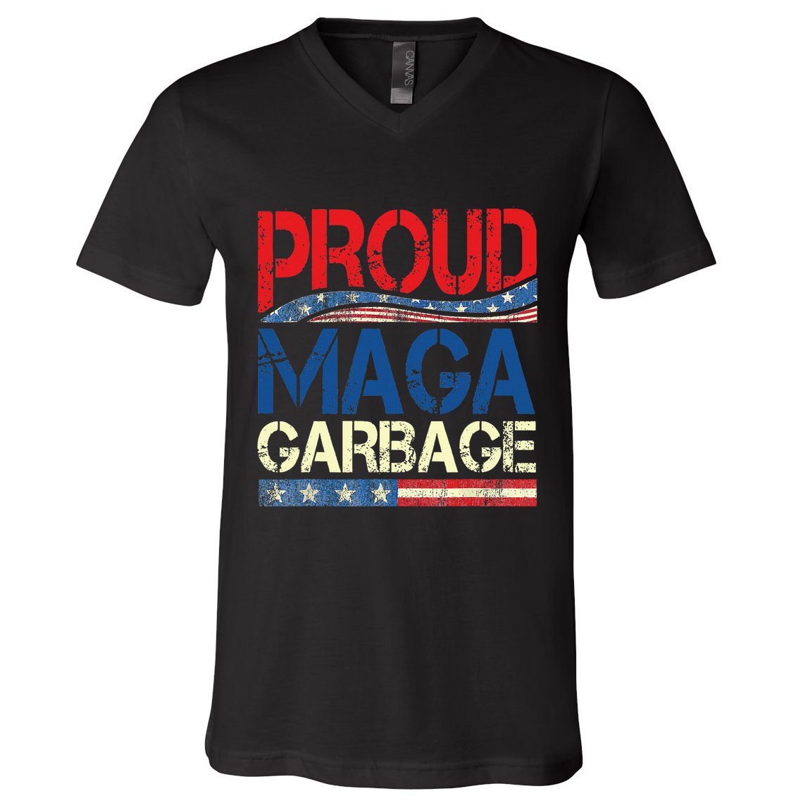 Proud Maga Garbage Trump Supporter V-Neck T-Shirt