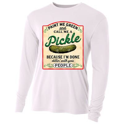 Paint Me Green And Call Me A Pickle Cooling Performance Long Sleeve Crew