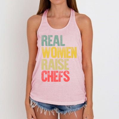 Proud Mom Gift Real Raise Chefs Gift Women's Knotted Racerback Tank