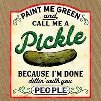 Paint Me Green And Call Me A Pickle Cotton Canvas Backpack