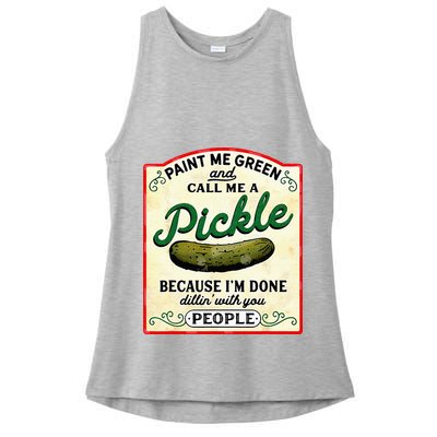 Paint Me Green And Call Me A Pickle Ladies PosiCharge Tri-Blend Wicking Tank