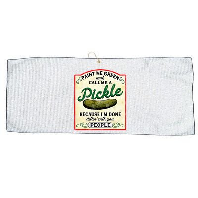 Paint Me Green And Call Me A Pickle Large Microfiber Waffle Golf Towel
