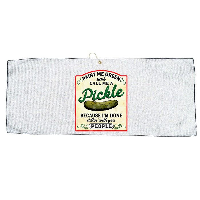 Paint Me Green And Call Me A Pickle Large Microfiber Waffle Golf Towel
