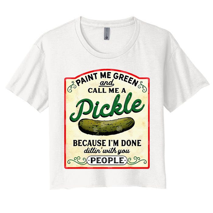 Paint Me Green And Call Me A Pickle Crop Top