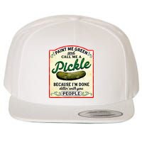 Paint Me Green And Call Me A Pickle Wool Snapback Cap