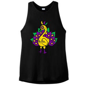 Peacock Mardi Gras Cute Carnival Parade Masquerade Party Meaningful Gift Ladies PosiCharge Tri-Blend Wicking Tank