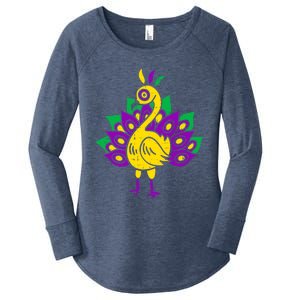 Peacock Mardi Gras Cute Carnival Parade Masquerade Party Meaningful Gift Women's Perfect Tri Tunic Long Sleeve Shirt