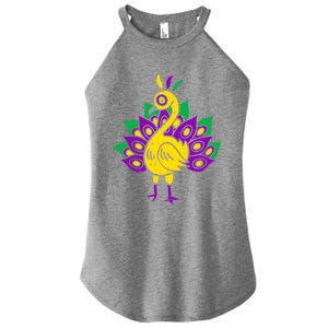 Peacock Mardi Gras Cute Carnival Parade Masquerade Party Meaningful Gift Women's Perfect Tri Rocker Tank