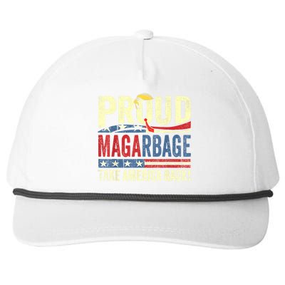 Proud Maga Garbage Proud To Be Garbage Trump Supporters Snapback Five-Panel Rope Hat