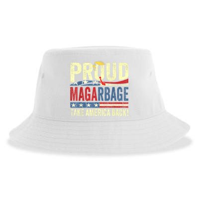 Proud Maga Garbage Proud To Be Garbage Trump Supporters Sustainable Bucket Hat